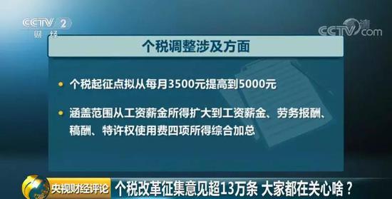央视财经： 个税起征点 是否可以各地不同？